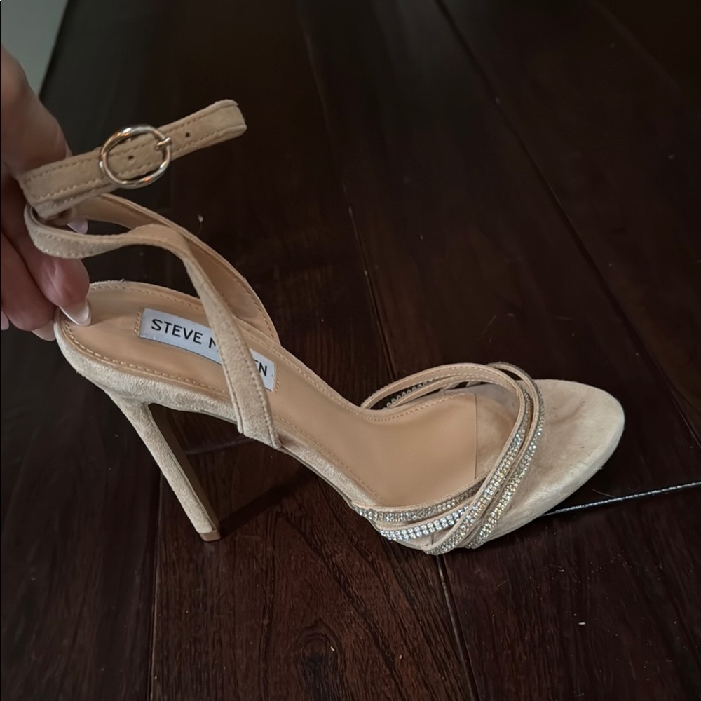 Steve Madden Beige Strappy Heels